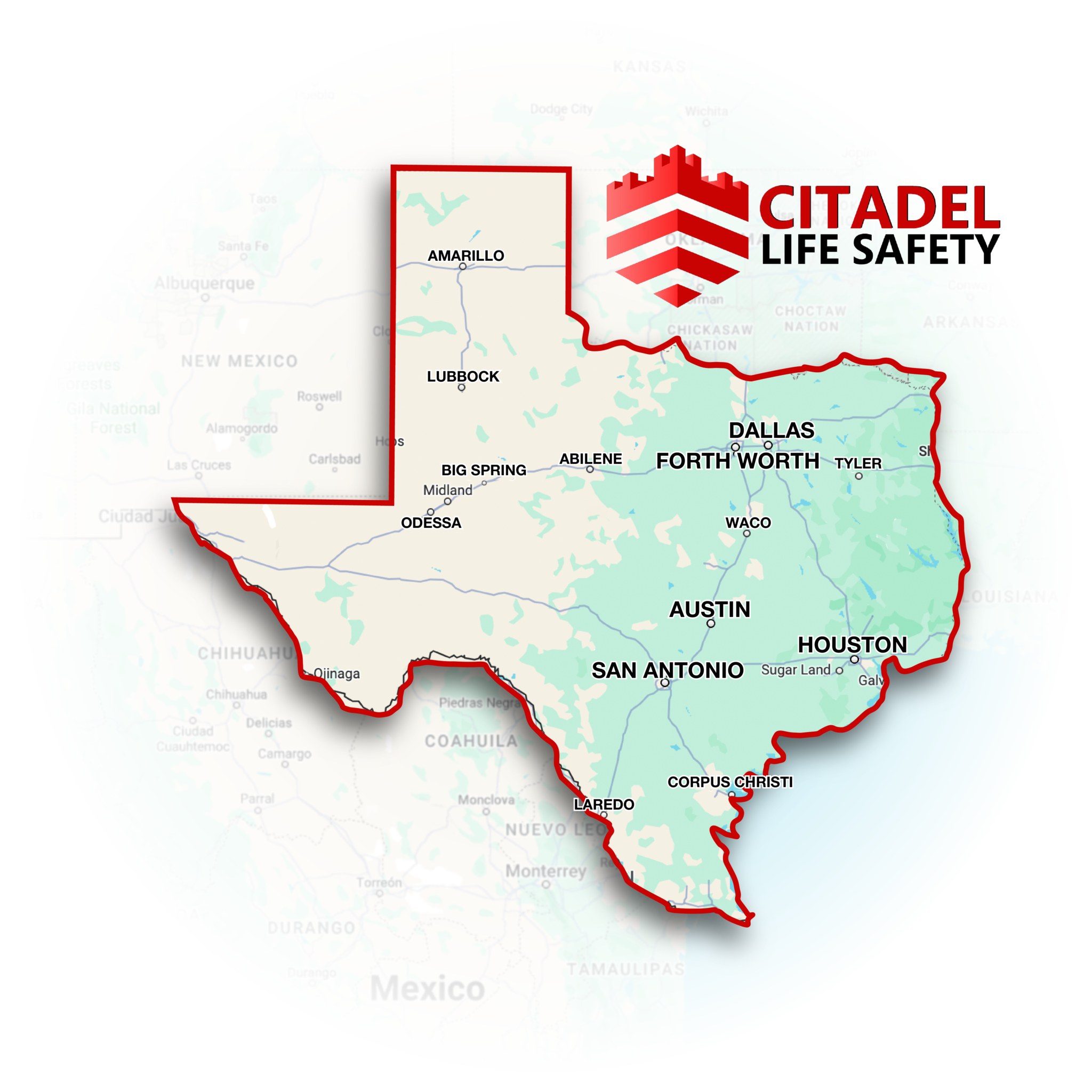 Texas coverage map